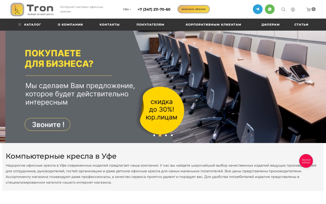 Скриншот проекта Трон